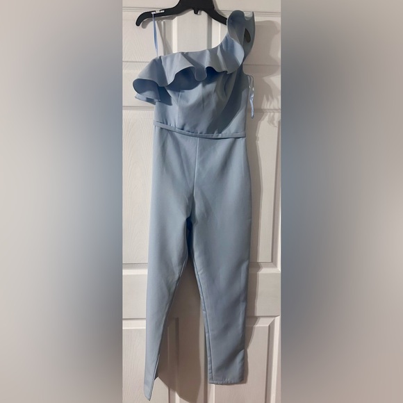 Mac Duggal Pants - MAC DUGGAL 49031I JUMPSUIT baby blue